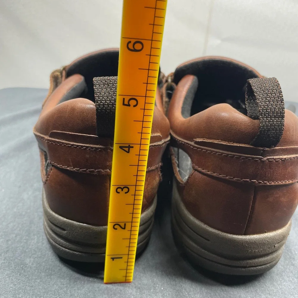 Drew Men Fisherman Sandals Brown Leather 13W Dublin Comfort Walking Shoe